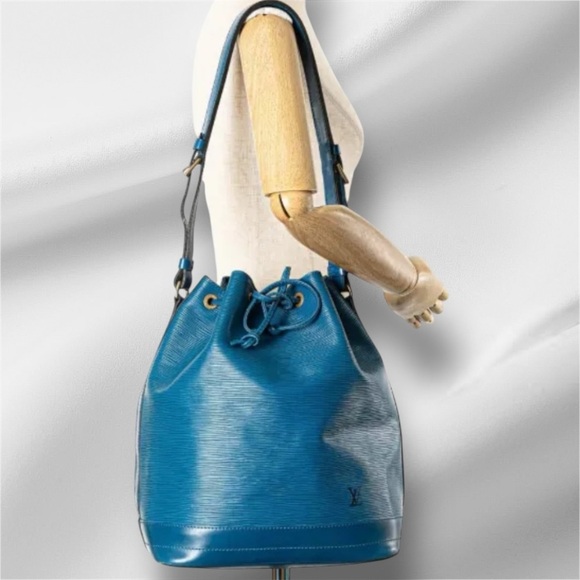 RARE Vintage Louis Vuitton Noé Bucket Bag – Blue Epi Leather France 1994 - Picture 17 of 17